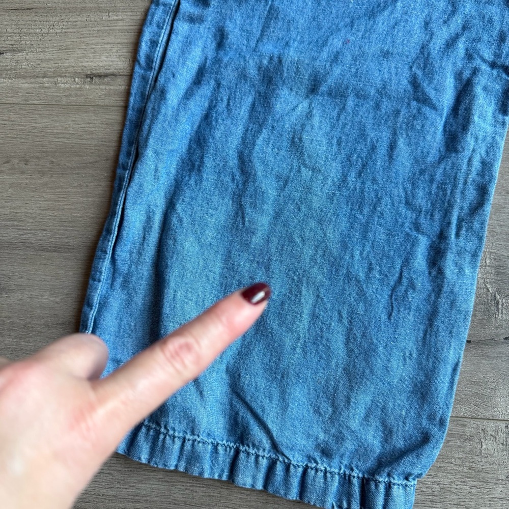 Madewell 'Muralist' Crop Chambray Jumpsuit - size 2 - Picture 5 of 10
